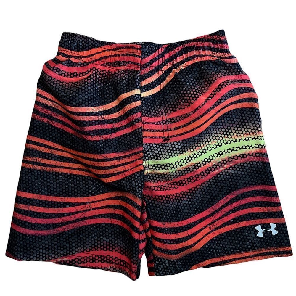 NEW Under Armour Boys Volley Swim‎ Trunks in Atomic Wave Pattern Size 3T